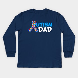 Autism Dad Kids Long Sleeve T-Shirt